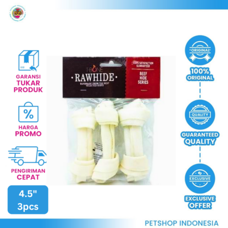 T-Bone Milk Knot Bone 4.5" 3pcs – Snack Tulang-Tulangan Anjing
