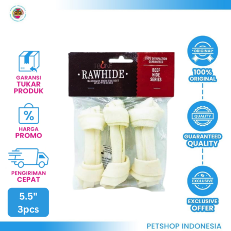 TBone Milk Knot Bone 5,5" 3pcs – Snack Tulang-Tulangan Anjing