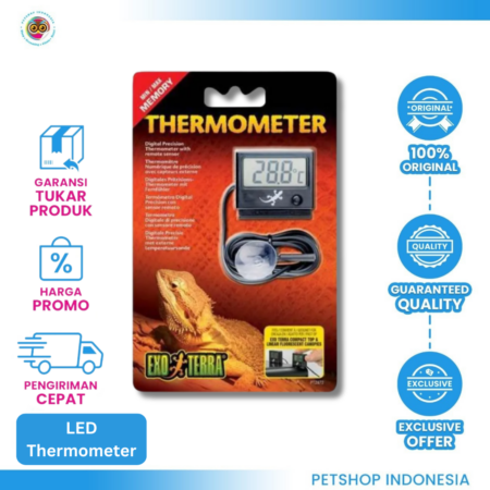 Exo Terra LED Thermometer With Probe – Thermometer Digital Akurat untuk Terrarium