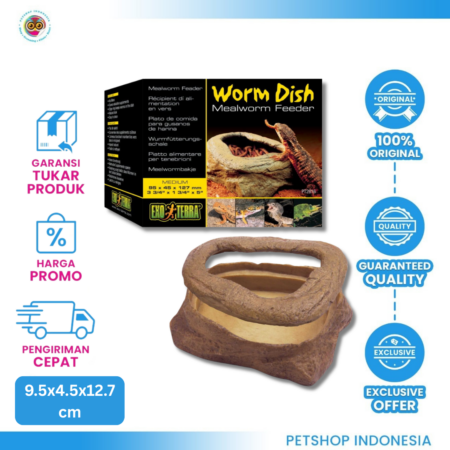 Exo Terra Worm Dish Mealworm Feeder – Tempat Makan Reptil Anti Tumpah