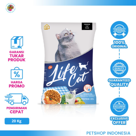 Life Cat Dry Food 20kg – Makanan Kering Kucing Bernutrisi