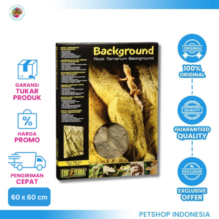 Exo Terra Foam Background Rock 60x60 Cm – Latar Belakang Terarium Realistis