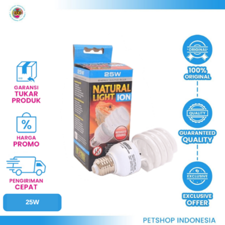 Exo Terra Ionic Compact Lamp 25W – Lampu UVB Reptil untuk Habitat Sehat dan Natural