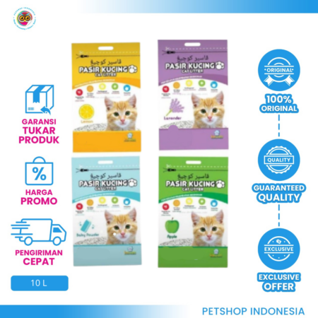 Pasir Kawan Wangi – Cat Litter 10L Ramah Lingkungan dan Efektif Menyerap Bau
