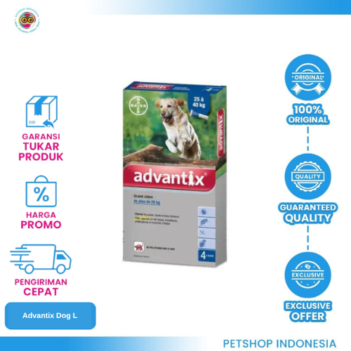 297 (1) Advantix Dog up to 25kg – Obat Kutu Efektif untuk Anjing Ukuran Sedang hingga Besar