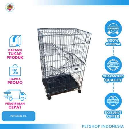 Kandang Tingkat KT03 75x45x105 cm – Solusi Praktis untuk Hewan Peliharaan