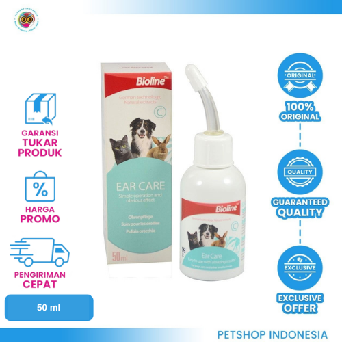 355 Bioline Ear Care 50ml - Pembersih Telinga Anjing Kucing
