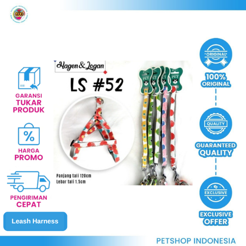379 Leash Harness LS 52 – Tali Tuntun Anjing Nyaman & Aman