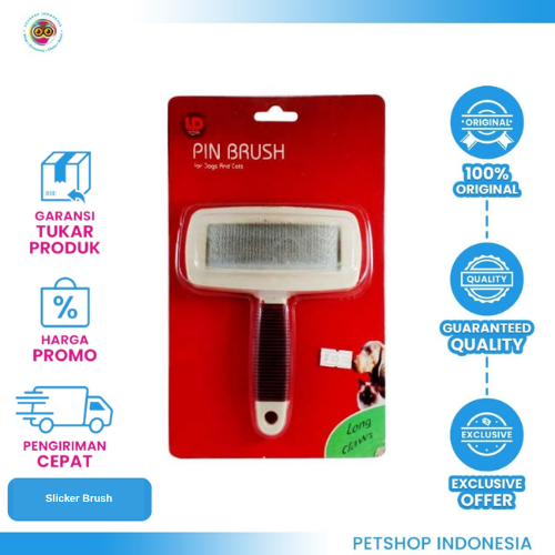 382 LD Slicker Brush Plastic Large – Sisir Kucing & Anjing Efisien