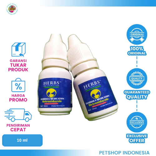 392 Obat Diare Kucing Anjing Kelinci Cair - Herbs Obat Diare Hewan 10ml