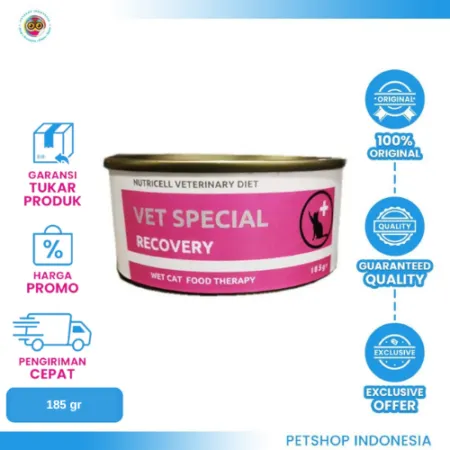 Nutricell Vet Special Recovery Cat 185gr – Makanan Basah untuk Pemulihan Kucing
