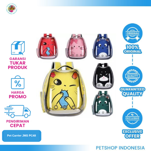 399 Pet Carrier JMS PC48 – Ransel Transparan Karakter untuk Hewan Peliharaan