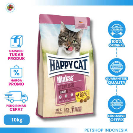 Happy Cat Minkas Steril Adult 10Kg - Makanan Kucing Steril