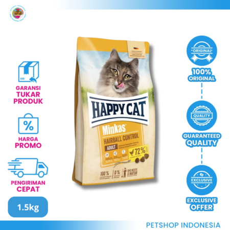 Happy Cat Minkas Hairball Control (1,5 kg) - Makanan Kering Kucing