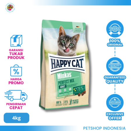 Happy Cat Minkas Perfect Mix 4Kg – Makanan Kering Kucing