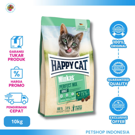 Happy Cat Minkas Perfect Mix 10Kg - Makanan Kering Kucing