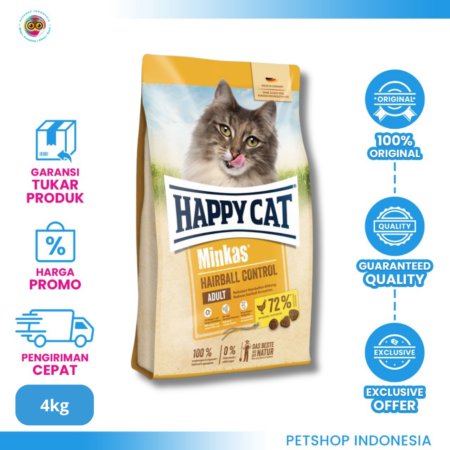 Happy Cat Minkas Hairball Control 4 kg - Makanan Kering Kucing
