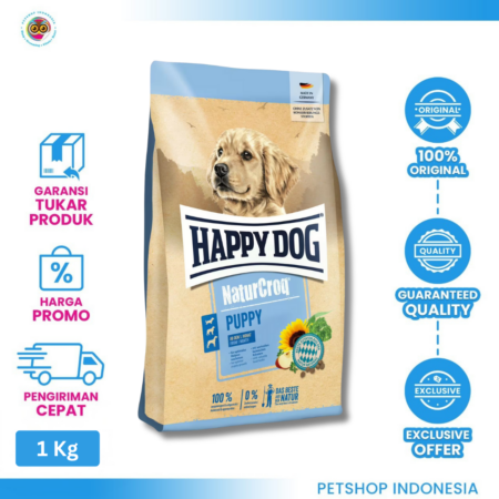Happy Dog NaturCroq Puppies Repack 1kg – Makanan Kering Anjing