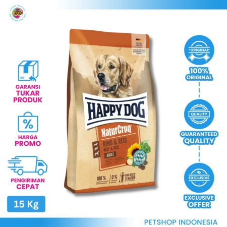Happy Dog NaturCroq Adult Beef & Rice 15 kg