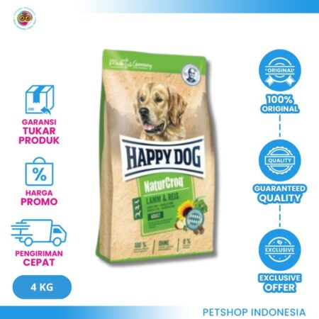 Happy Dog NaturCroq Lamb & Rice 4kg – Makanan Kering Anjing