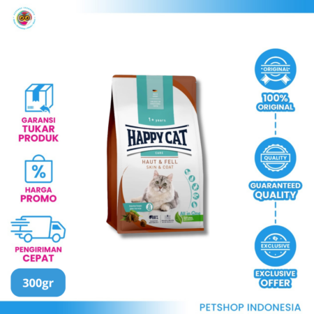 Happy Cat Sensitive Skin & Coat 300gr – Makanan Kucing Sensitif Kulit