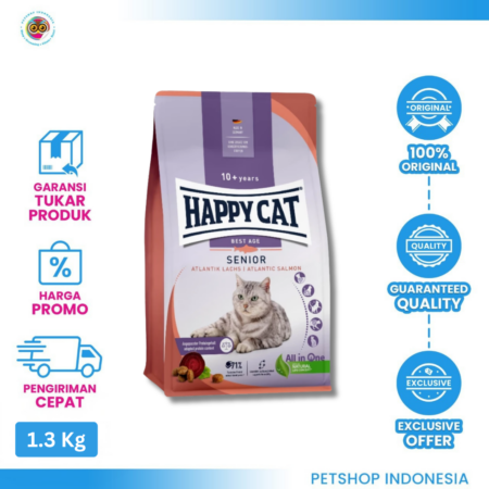 Happy Cat Supreme Senior Atlantic Salmon 1.3kg - Makanan Kering