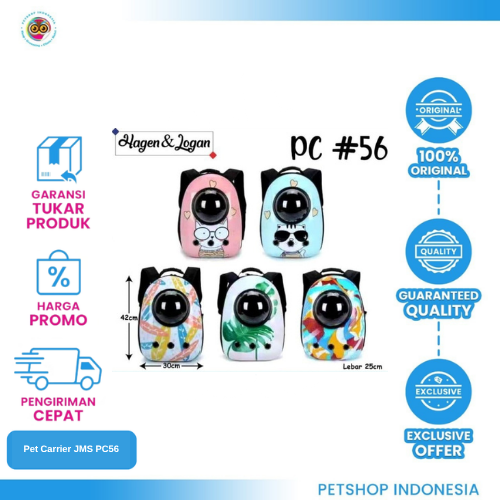 401 Pet Carrier JMS PC56 – Tas Astronot Kucing Modern dan Nyaman
