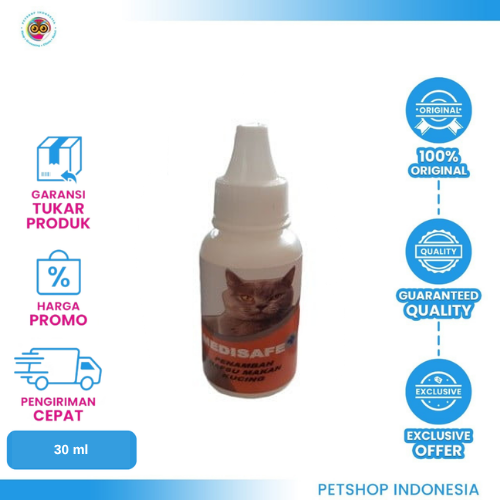 402 Medisafe Plus Vitamin Penambah Nafsu Makan 30ml – Suplemen untuk Meningkatkan Selera Makan Hewan
