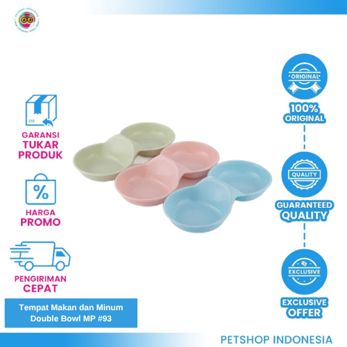 403 Tempat Makan dan Minum Double Bowl MP #93 – Ukuran Besar & Kecil untuk Anjing