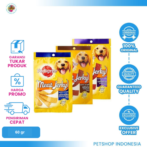 405 Pedigree Meat Jerky 60gr – Snack Lezat dan Bergizi untuk Anjing Kesayangan