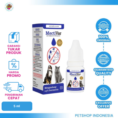 Mectivar 5 ml – Obat Tetes Anti Parasit untuk Anjing dan Kucing
