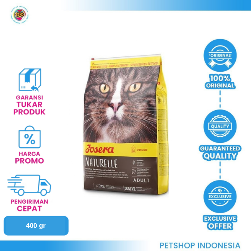 418 Josera Naturelle Grain Free Chicken and Trout 400gr – Makanan Kucing Premium Tanpa Gandum