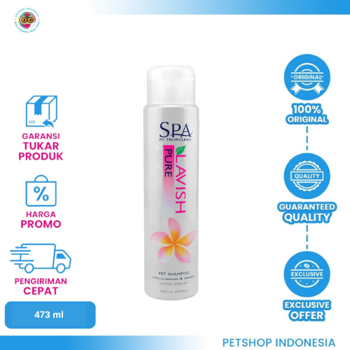 421 Tropiclean Spa Lavish Pure Shampoo 473ml - Shampoo Anjing