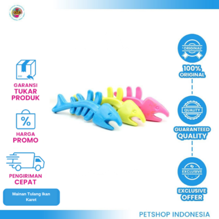 Mainan Tulang Ikan Karet SB DT-158 – Mainan Gigitan Anjing