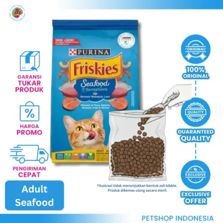 Friskies Seafood Sensation 1 kg Repack - Makanan Kucing