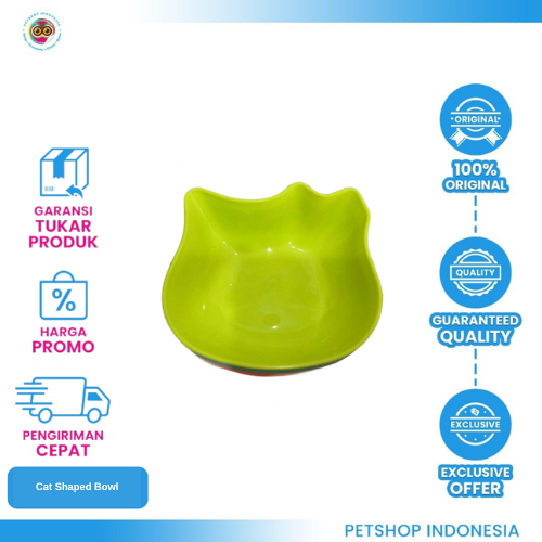430 Petopia Cat Shaped Bowl - Tempat Makan Kucing