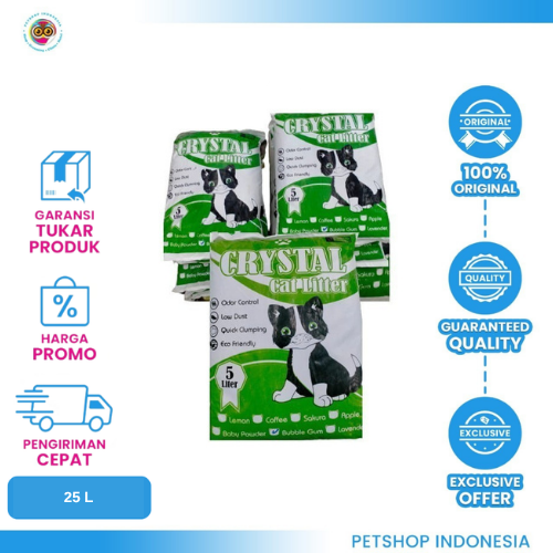 432 Crystal Cat Litter 25L - Pasir Kucing