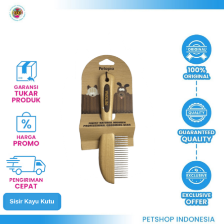 Petopia wood 082 - Sisir Kayu Kutu
