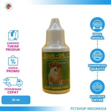 SQUA OIL Dog 30ml – Suplemen Minyak Ikan untuk Anjing