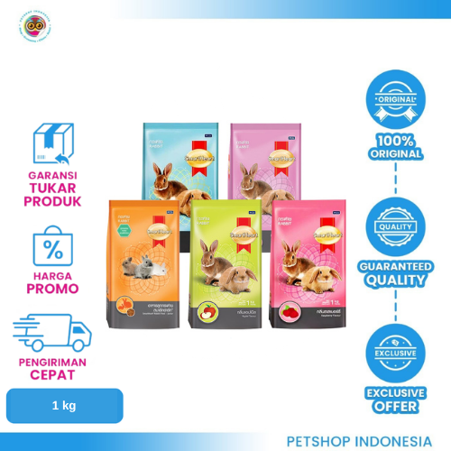 434 Smart Heart Rabbit Food 1kg – Makanan Kelinci Bernutrisi Lengkap