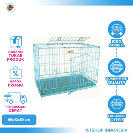 KHUSUS GOJEK Kandang Besi Eagle 75 X 45 X 50 Cm (Tanpa Roda)