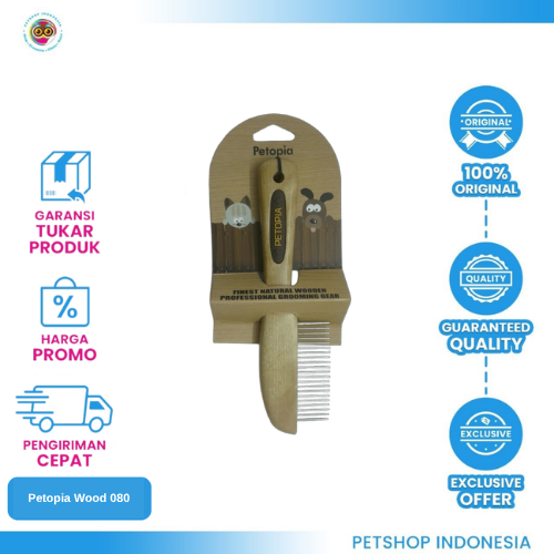 435 Petopia Wood 080 - Sisir Kayu Kutu