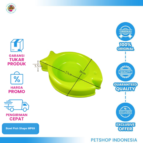 436 Bowl Fish Shape MP69 - Tempat Makan Minum