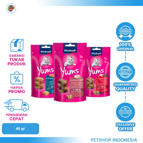 441 Vitakraft Cat Yums Cheese 40gr – Snack Kucing Lezat dan Bergizi