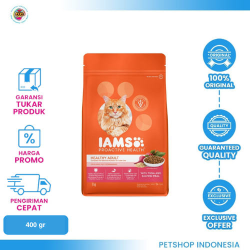 443 IAMS Cat Food Adult Tuna & Salmon 3kg - Makanan Kucing Dewasa