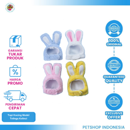 Topi Kucing Model Telinga Kelinci