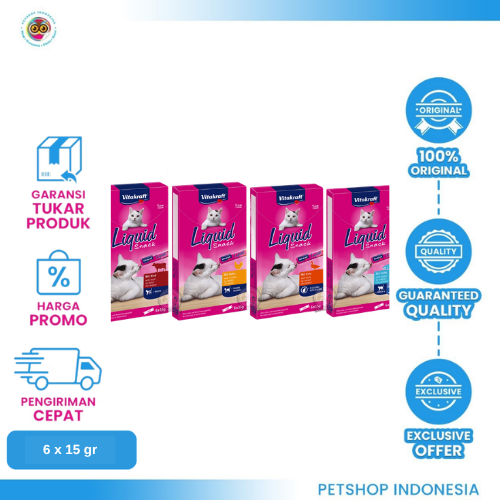 446 Vitakraft Cat Liquid Snack – Camilan Cair Lezat dan Bergizi untuk Kucing
