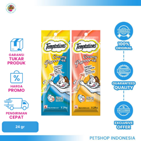 TEMPTATIONS CREAMY PURREE 24GR – SNACK KUCING