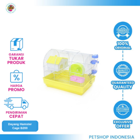 Dayang Hamster Cage B200 – Kandang Hamster Nyaman dan Praktis