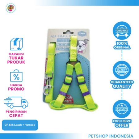 CP Silk Leash + Harness Metal Buckle M CP20-M – Tali Tuntun Anjing
